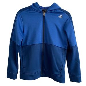 Reebok Full Zip Active Hoodie Sweatshirt Kids Blue M
